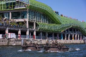 French Army Secures Access to Seine River Before Olympic Games - Paris