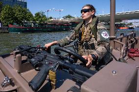 French Army Secures Access to Seine River Before Olympic Games - Paris