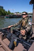 French Army Secures Access to Seine River Before Olympic Games - Paris