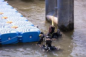 French Army Secures Access to Seine River Before Olympic Games - Paris