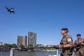 French Army Secures Access to Seine River Before Olympic Games - Paris