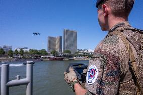 French Army Secures Access to Seine River Before Olympic Games - Paris