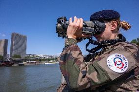 French Army Secures Access to Seine River Before Olympic Games - Paris