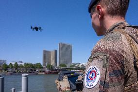 French Army Secures Access to Seine River Before Olympic Games - Paris