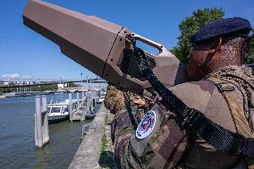 French Army Secures Access to Seine River Before Olympic Games - Paris