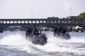 French Army Secures Access to Seine River Before Olympic Games - Paris