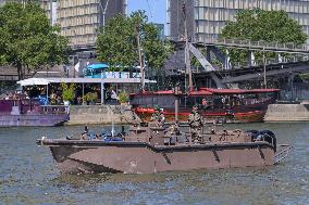 French Army Secures Access to Seine River Before Olympic Games - Paris