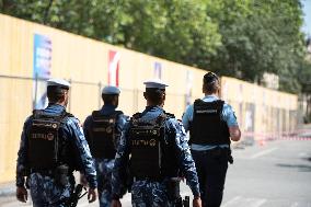 Paris 2024 - Qatari Police Officers Patrol Ahead of Games - Paris