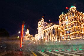 Long Exposure Of Busy Nanjing Road