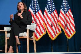 Vice President Of The United States Kamala Harris Delivers Remarks At Michigan Campaign Event On Donald J. Trump Assassination A