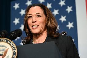 Vice President Of The United States Kamala Harris Delivers Remarks At Michigan Campaign Event On Donald J. Trump Assassination A