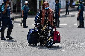 An Anti-quota Student Protester