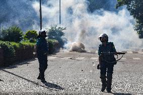 An Anti-quota Student Protester