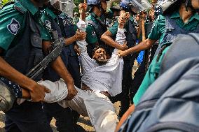 An Anti-quota Student Protester