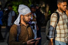 An Anti-quota Student Protester