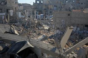 MIDEAST-GAZA-KHAN YOUNIS-DESTRUCTION