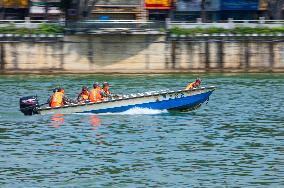 Flood Control And Rescue Drill in Baise