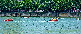 Flood Control And Rescue Drill in Baise