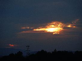 Black Clouds Cover The Sky at Sunrise in Yichang