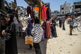 Displaced Palestinians Daily Life - Gaza