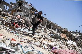 Displaced Palestinians Daily Life - Gaza