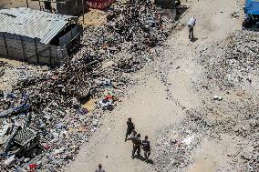 Displaced Palestinians Daily Life - Gaza