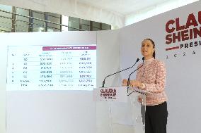 Claudia Sheinbaum Holds A Press Conference - Mexico City