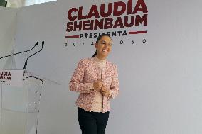 Claudia Sheinbaum Holds A Press Conference - Mexico City