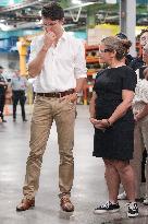 PM Trudeau Visits A Transit Commission Yard - Toronto