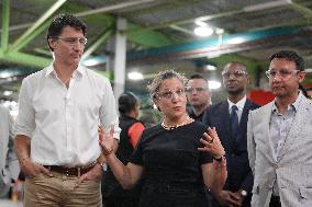 PM Trudeau Visits A Transit Commission Yard - Toronto