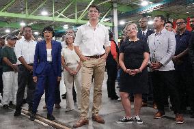 PM Trudeau Visits A Transit Commission Yard - Toronto