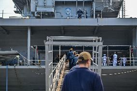 US Navy's USS Blue Ridge Docked In Port Klang, Malaysia