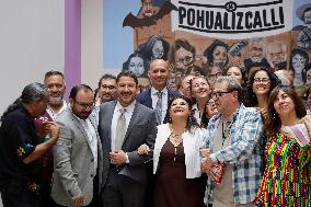 Clara Brugada, Virtual Candidate-elect For Mexico City Mayor, Inaugurates Utopia Ixtapalcalli In Iztapalapa, Mexico.