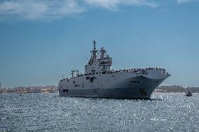 Amphibious Helicopter Carrier (PHA) Tonnerre Returns To Toulon