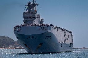 Amphibious Helicopter Carrier (PHA) Tonnerre Returns To Toulon
