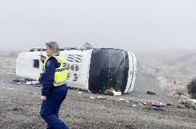 (SpotNews)NEW ZEALAND-SOUTH ISLAND-BUS CRASHES