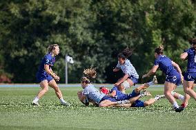 Paris 2024 - French Women Rugby 7s Team Trains With Canadian Team