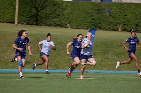 Paris 2024 - French Women Rugby 7s Team Trains With Canadian Team