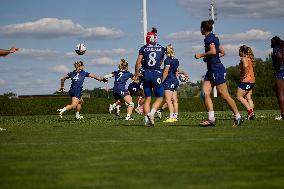 Paris 2024 - French Women Rugby 7s Team Trains With Canadian Team