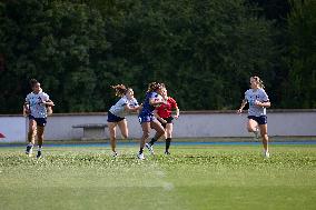 Paris 2024 - French Women Rugby 7s Team Trains With Canadian Team