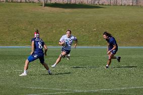 Paris 2024 - French Women Rugby 7s Team Trains With Canadian Team