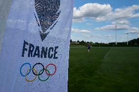 Paris 2024 - French Women Rugby 7s Team Trains With Canadian Team