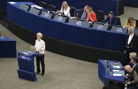 FRANCE-STRASBOURG-EUROPEAN COMMISSION-VON DER LEYEN-PRESIDENT-ELECT