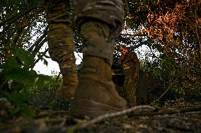 Ukrainian artillery unit near Chasiv Yar