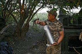 Ukrainian artillery unit near Chasiv Yar