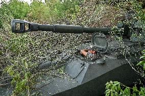 Ukrainian artillery unit near Chasiv Yar