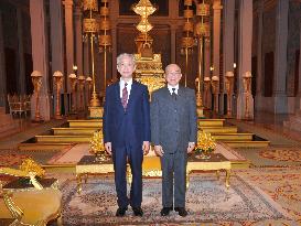 CAMBODIA-PHNOM PENH-CAMBODIAN KING-WANG WENBIN-MEETING