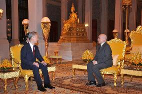 CAMBODIA-PHNOM PENH-CAMBODIAN KING-WANG WENBIN-MEETING