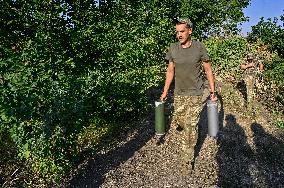 Ukrainian artillery unit near Chasiv Yar