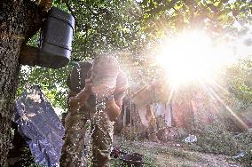 Ukrainian artillery unit near Chasiv Yar